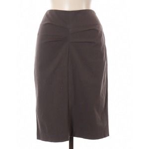 Rivamonti Italian Designer Brownish Gray Preppy Cotton Pencil Skirt Size 6